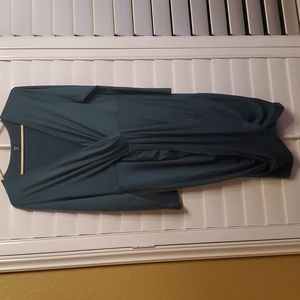 Plus Surplice Neck Batwing Sleeve Wrap Hem Dress Size OXL(12)